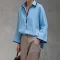 Blusa con vivos en contraste