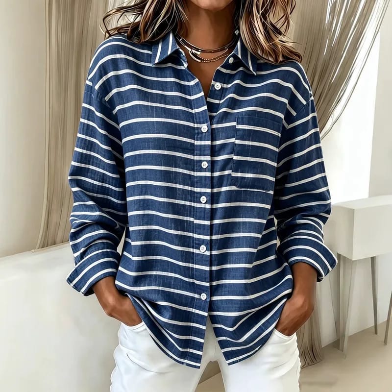 Blusa camisera de rayas